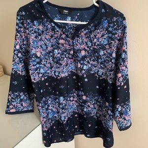 Blue floral top
